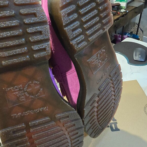 Dr. Martens Adrian Snaffle Repello Emboss Suede Kiltie Loafers Pink MENS SZ 10 - Picture 9 of 16